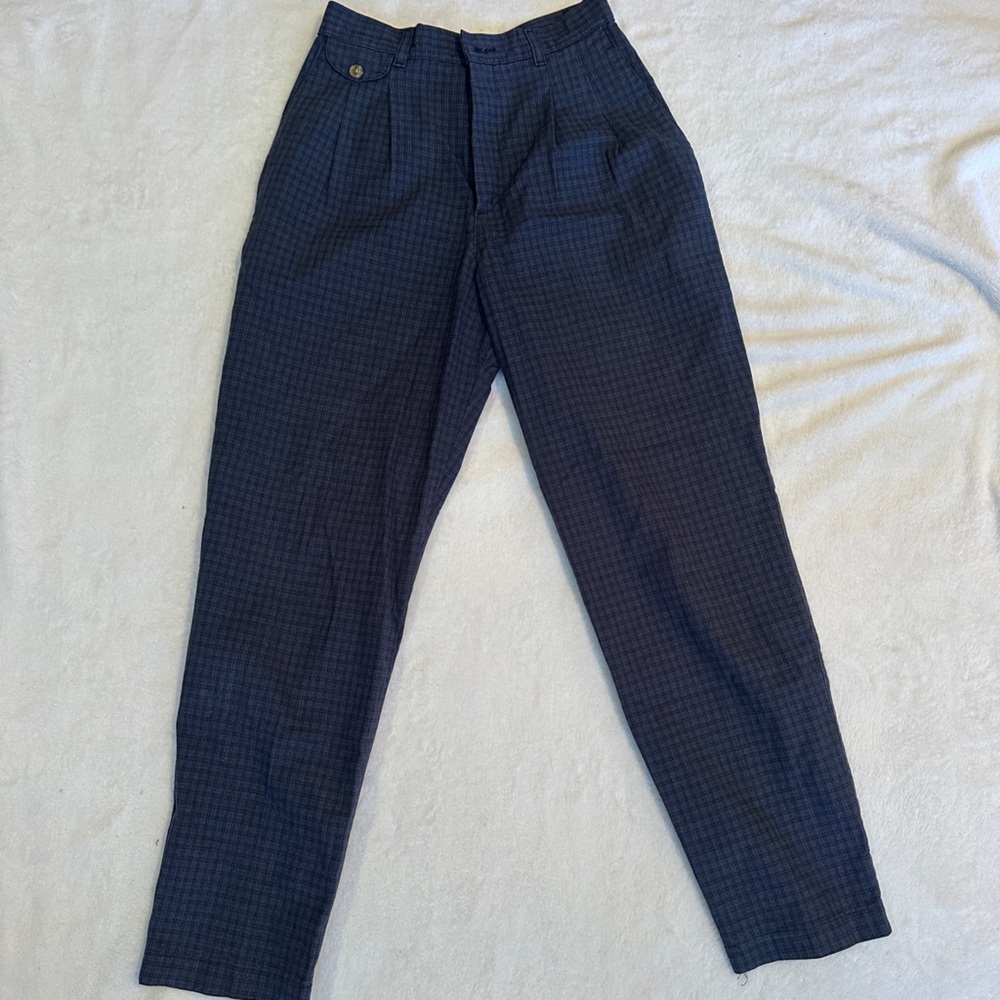 Lee Dark Blue Checkered Chinos